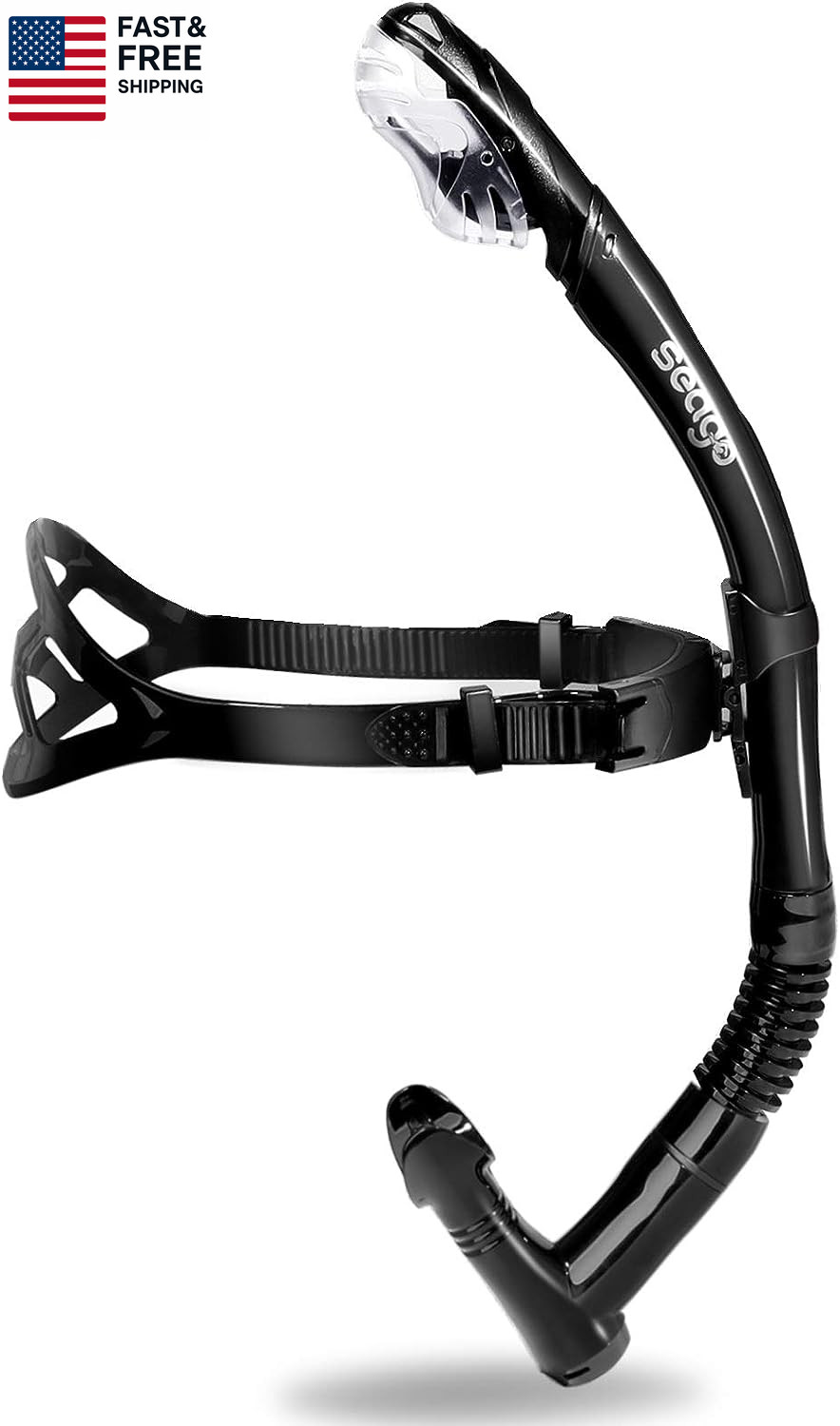 Swim Snorkel for Lap Swimming, Dry Top Front Swimmer Gear for Adult Youth, Trai
