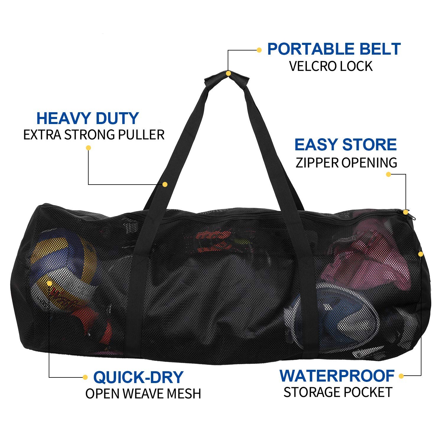 Oumers Mesh Dive Bag, Extra Large Travel Duffle for Scuba One Size