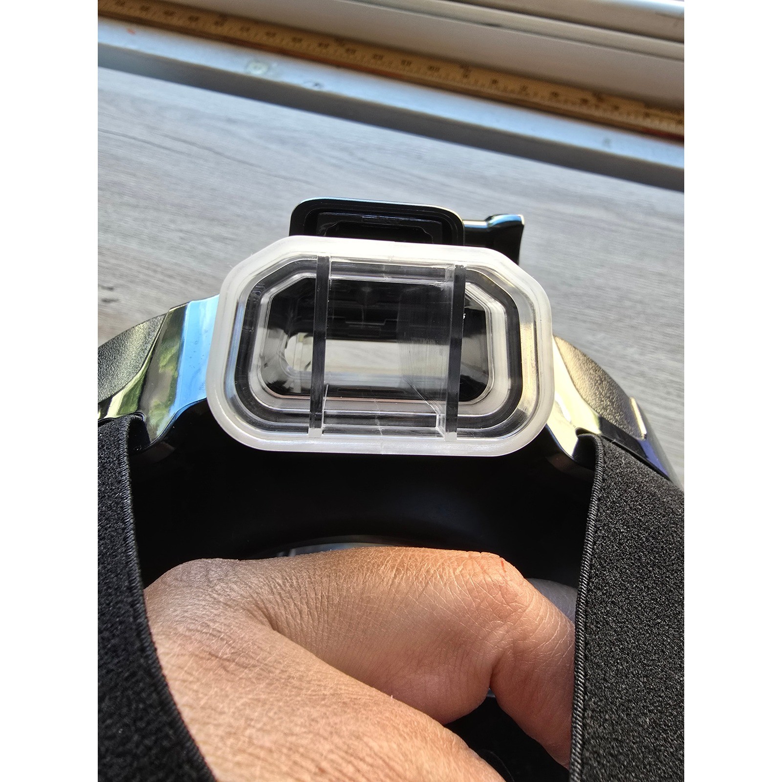 Khroom Snorkel Mask Full Face Black Camera Mount Travel Case vacation travel