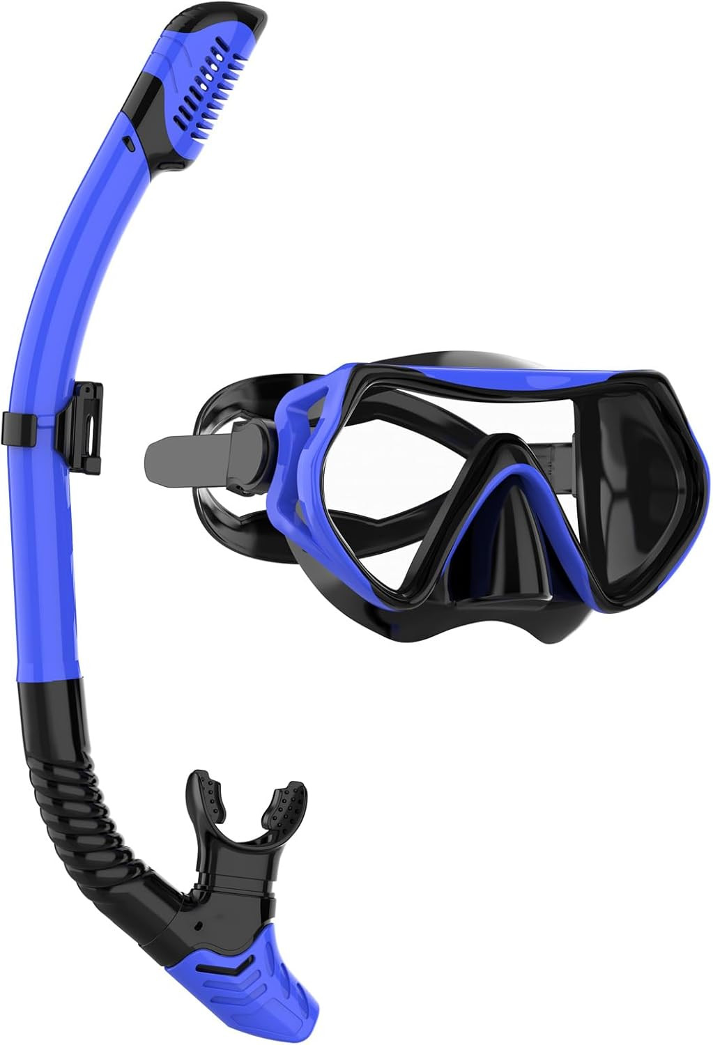Snorkeling Gear for Adults, Snorkel Mask Set with 180 Degree Tempered Glass ant
