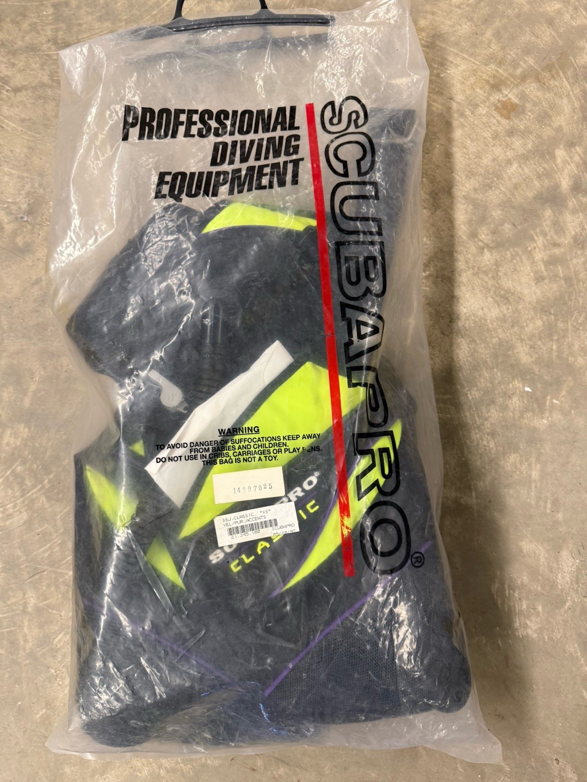Scubapro Classic BCD Stabilizer Jacket Black /Yellow/Purple Accents Size XS New