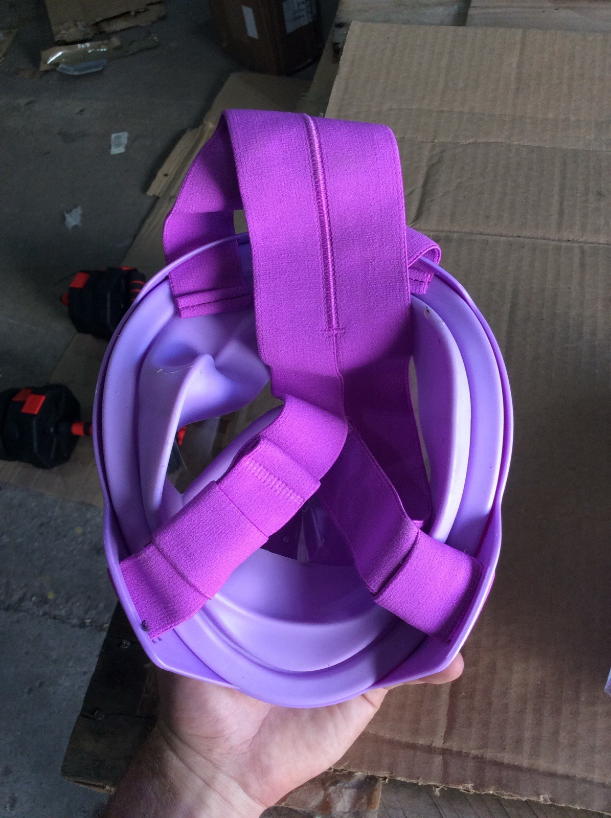 Full Face Snorkel Diving Mask XS – Purple Anti-Fog Swim Gear with Accessories