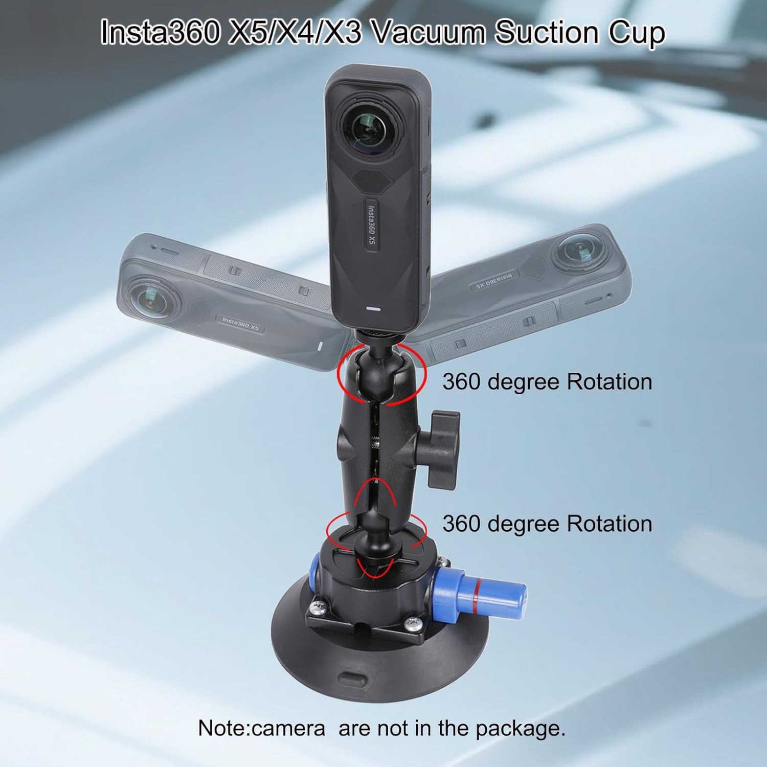 Camera Air Pump Vacuum Suction Cup Handlebar Mount Kit Compatible with Insta360