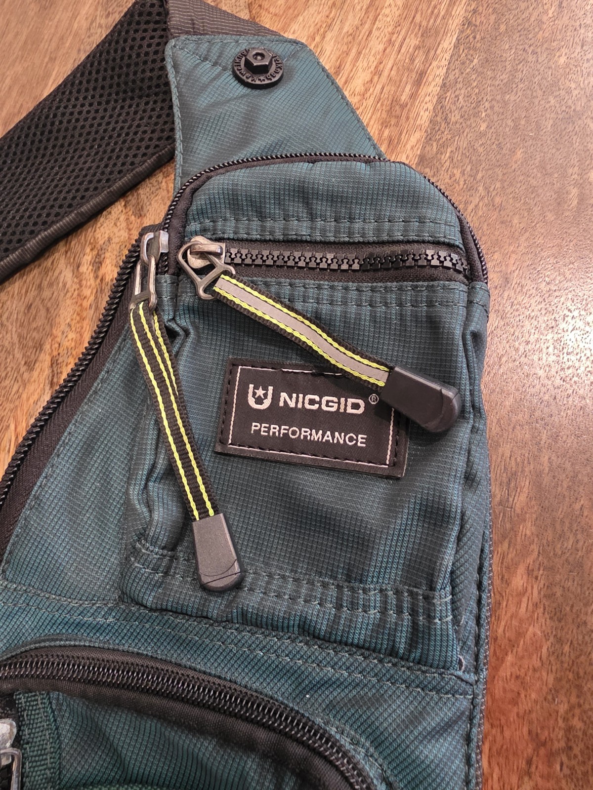 NICGID Sling Bag Chest Shoulder Backpack Crossbody Bags Casual Dark Green Teal