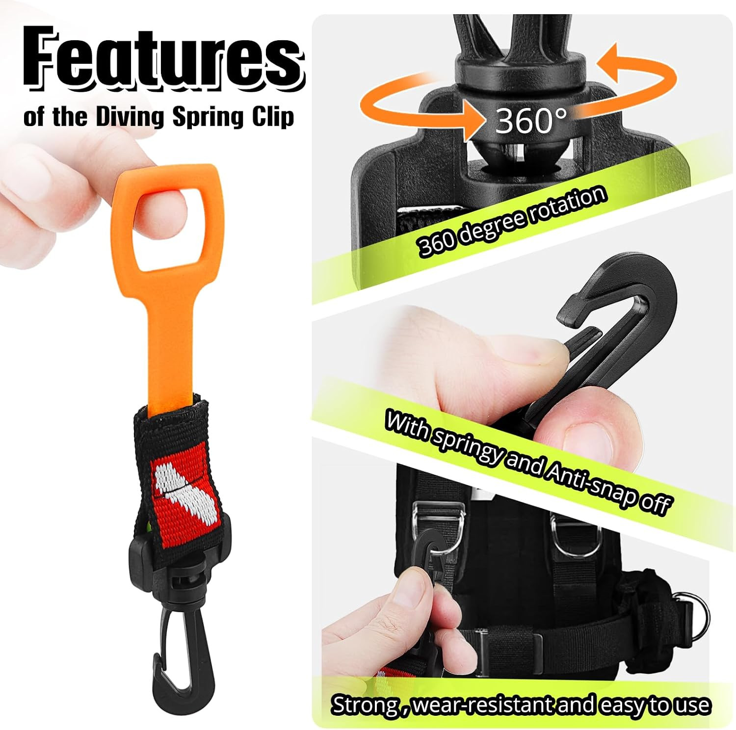 2 Pack Scuba Diving Regulator Octopus Holder, Octopus Mouthpiece Retainer with S