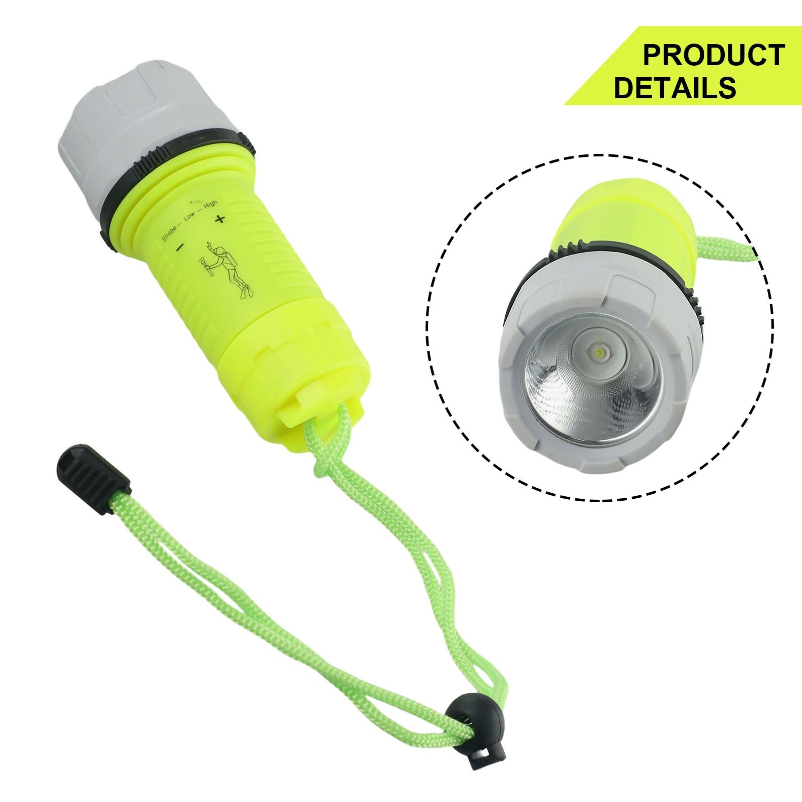 Strong Light Flashlight Hiking Travel Lamp Led Lighting Portable 3 Modes