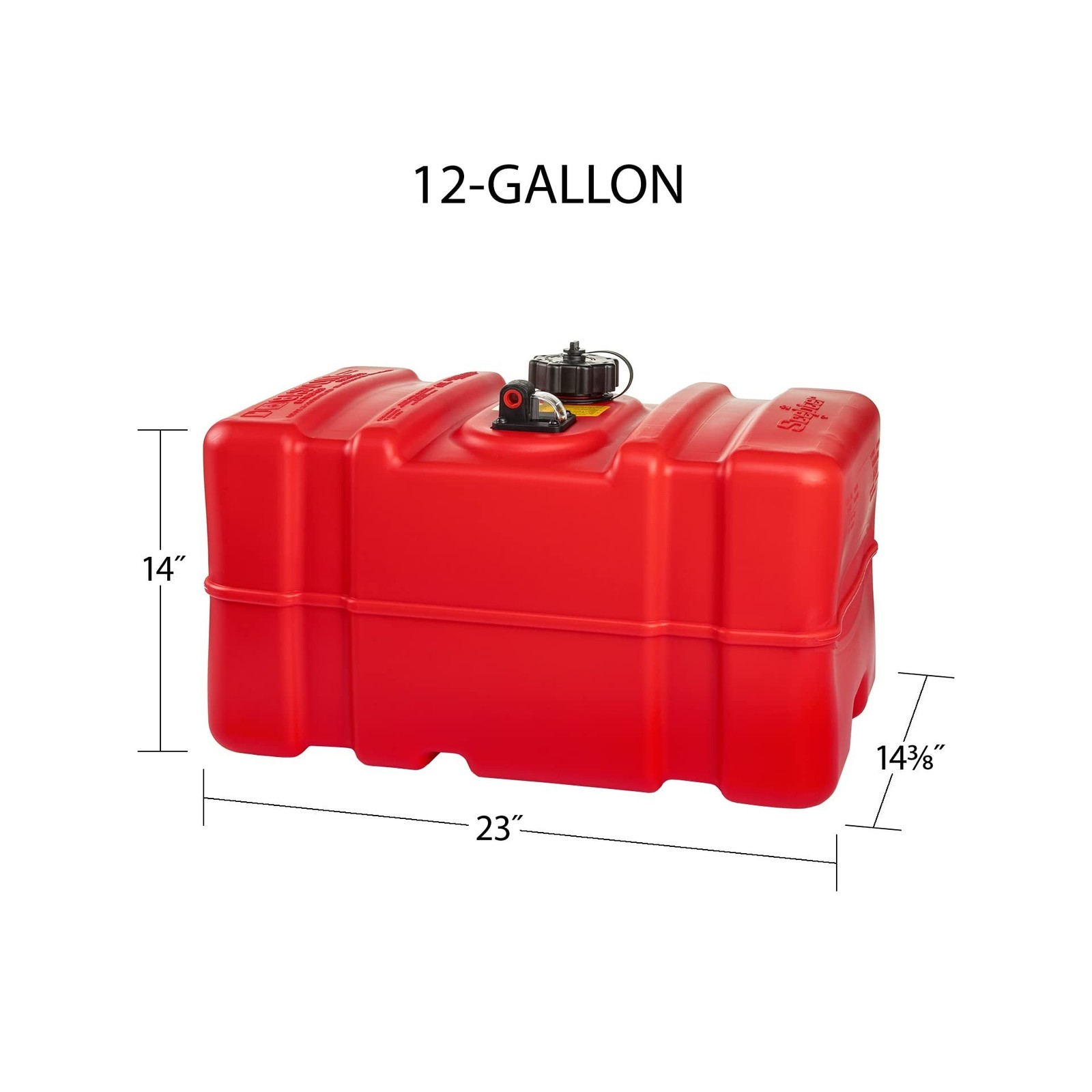 Scepter 12 Gallon Portable Marine Gas Can, Large Capacity Boat Fuel Tank, 2-W…
