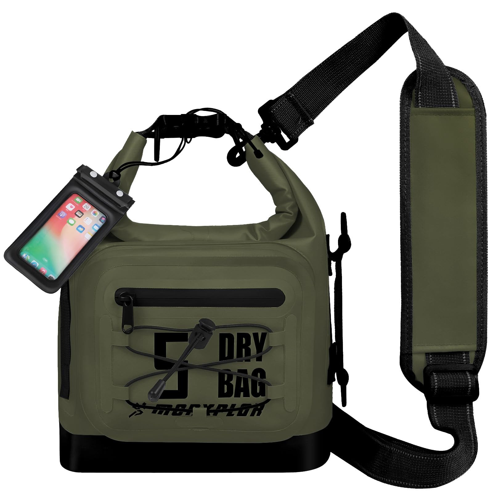 MORXPLOR Dry Bag Waterproof,5L/10L/20L/30L/40L/55L Roll 5Liter, Army Green
