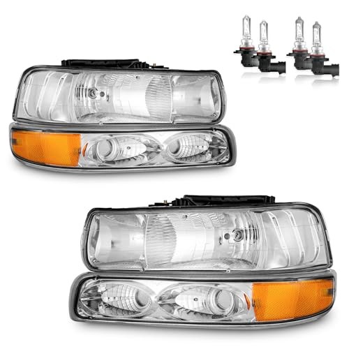 Headlights Assembly W/Bulbs OE Replacement Chrome | With High & Low Beam Bulbs