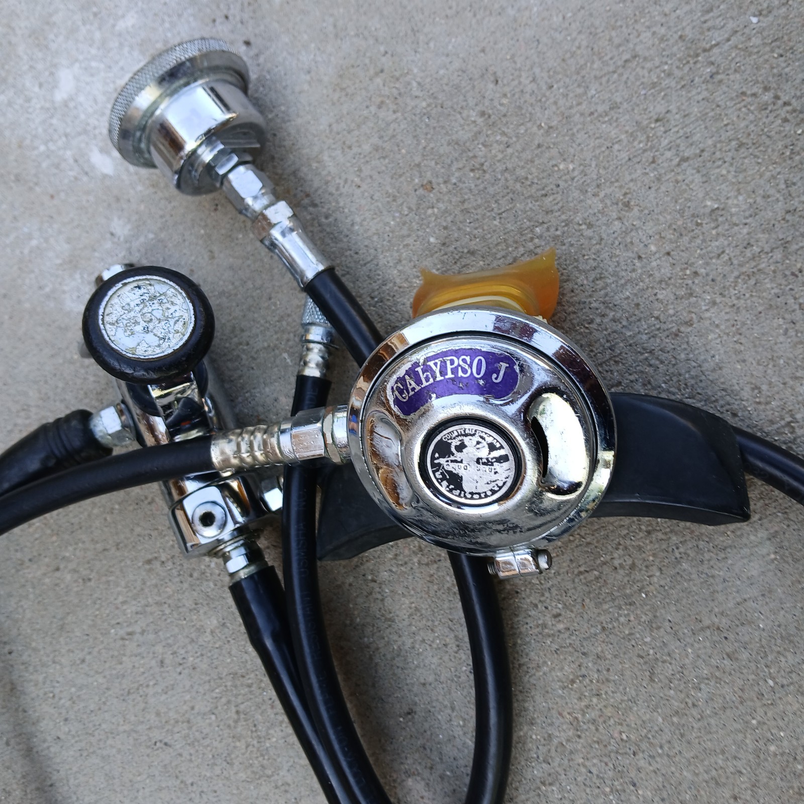 US Divers Aqua Lung Calypso J Regulator Set Scuba Dive Vintage