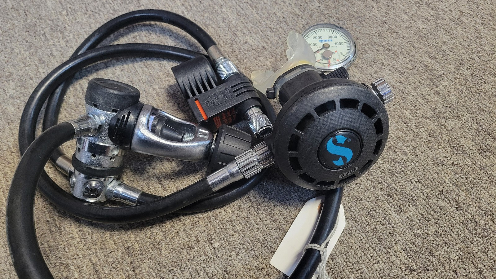 Scubpro Mk20 G250 Regulator With Air Monitor & LP DiveAlert – Overhauled 9-25-25