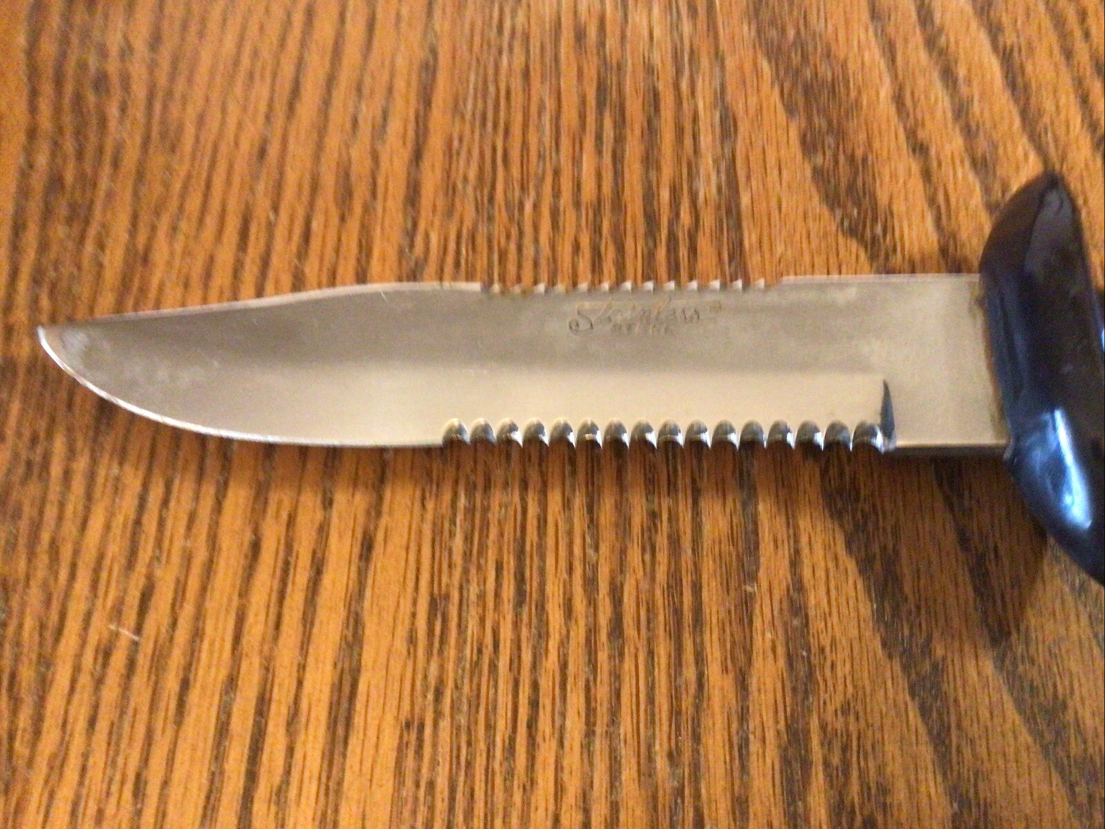 Eternal Diving Knife w/rubber sheath,Stainless Steel made Japan,used condition