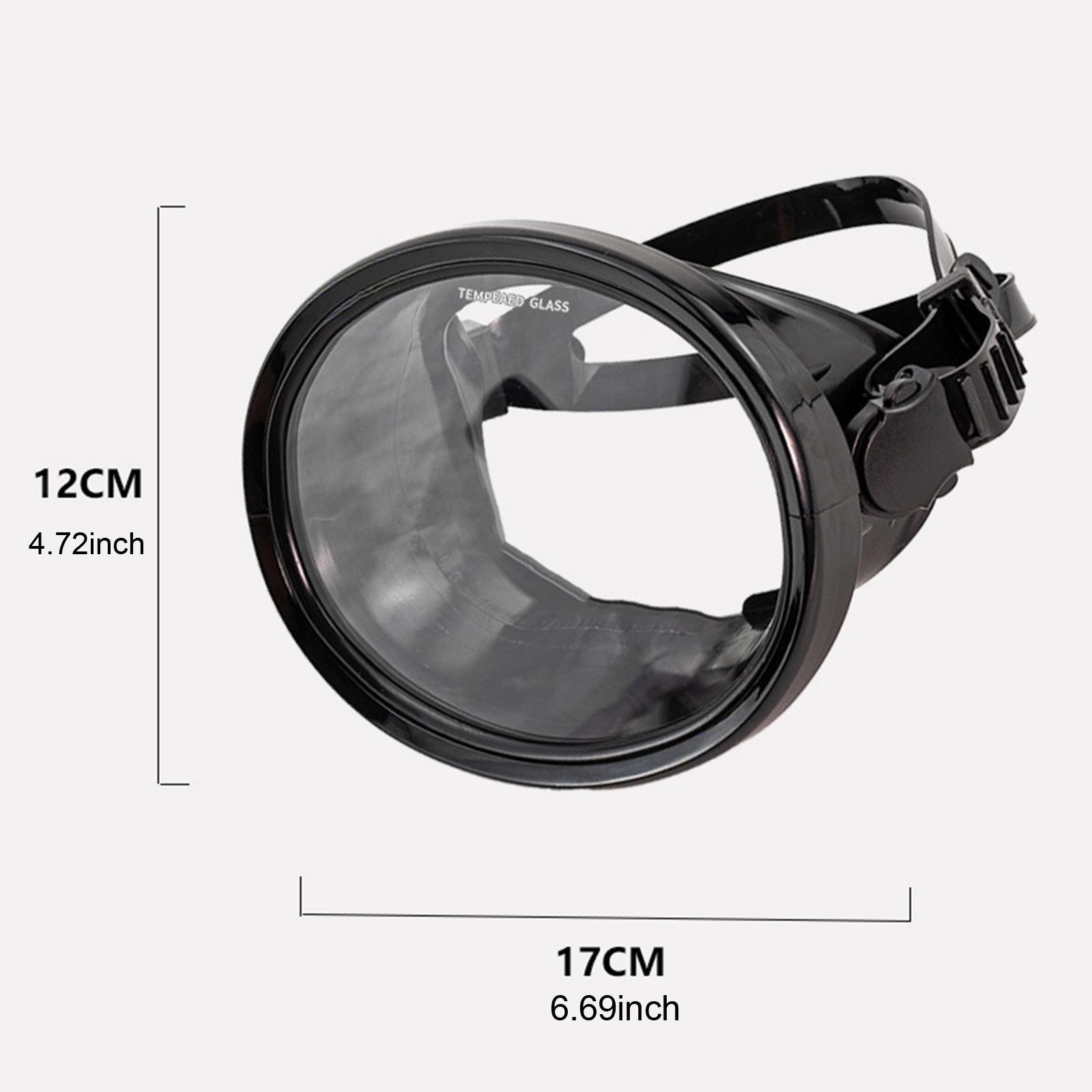 Single Lens Diving Mask Oval Shape Eyewear Professional No Fogging Swimming Mask