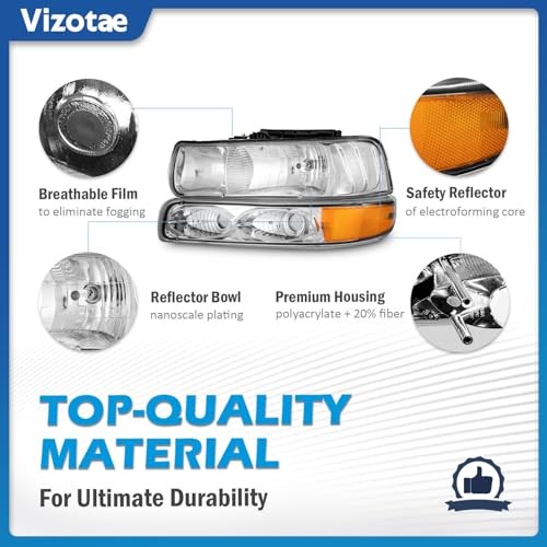 Headlights Assembly W/Bulbs OE Replacement Chrome | With High & Low Beam Bulbs